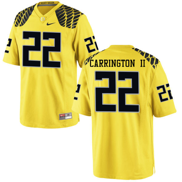 Men #22 Darren Carrington II Oregon Ducks College Football Jerseys-Yellow - Click Image to Close